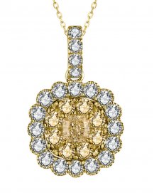 MULTI TONE RADIANT DIAMOND PENDANT (TP2891)